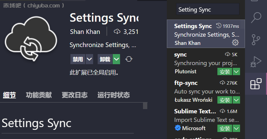 Settings Sync 配置与使用