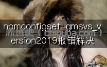 npm config set -g msvs_version 2019 报错解决
