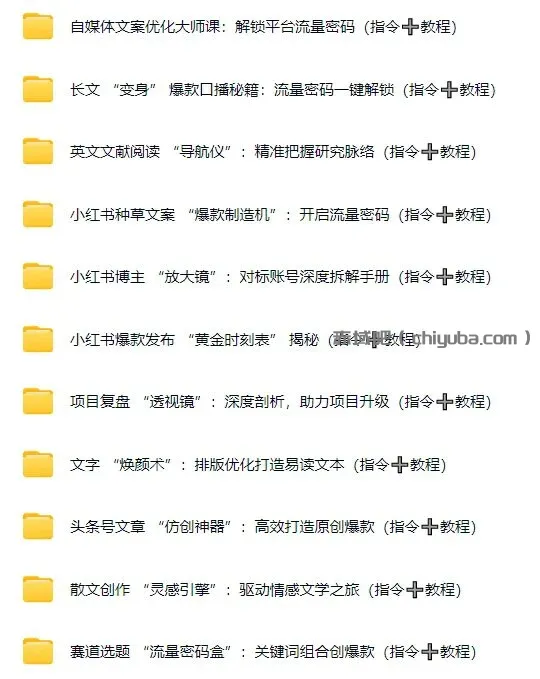 某社群99元AI写作指令课程，视频+文档全套教程合集-寒山客