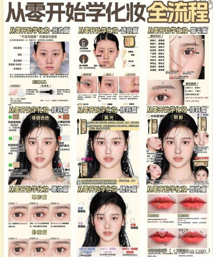 美妆达人速成教程 化妆美颜课程合集-寒山客