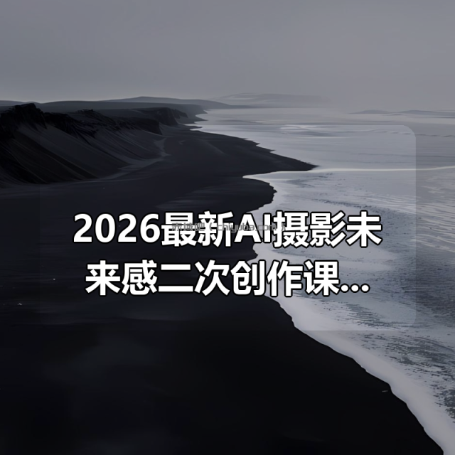 2026最新AI摄影未来感二次创作课：从基础到进阶，解锁视觉新玩法
