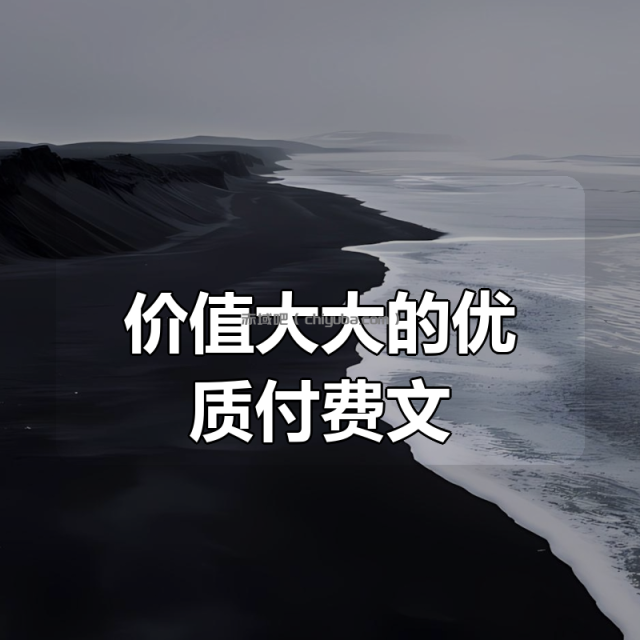 价值大大的优质付费文~