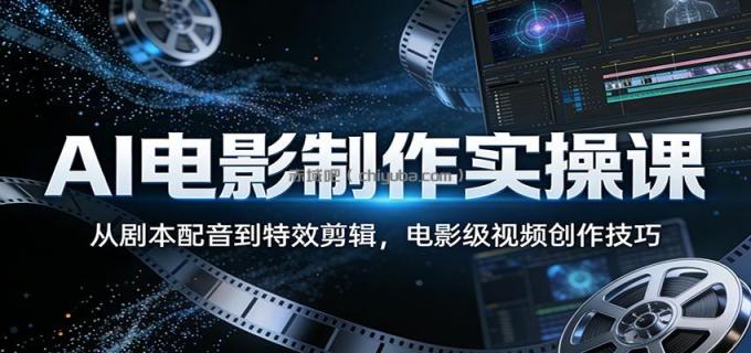图片[1]-AI电影制作实操课：从剧本配音到特效剪辑，电影级视频创作技巧-小创项目网