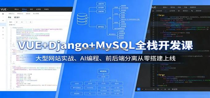图片[1]-VUE+Django+MySQL全栈开发课：大型网站实战、AI编程、前后端分离从零搭建上线-小创项目网
