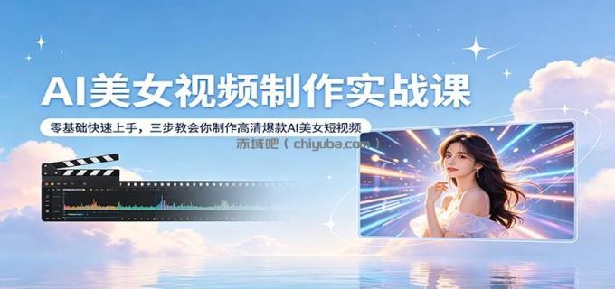 图片[1]-AI美女视频制作实战课：零基础快速上手，三步教会你制作高清爆款AI美女短视频-小创项目网
