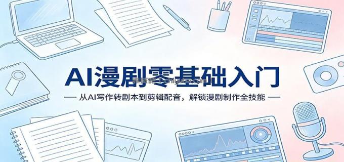 图片[1]-AI漫剧零基础入门：从AI写作转剧本到剪辑配音，解锁漫剧制作全技能-小创项目网