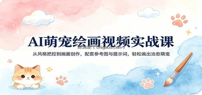 图片[1]-AI萌宠绘画视频实战课：从风格把控到画面创作，配套参考图与提示词，轻松画出治愈萌宠-小创项目网