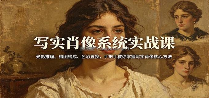 图片[1]-写实肖像系统实战课：光影推理、构图构成、色彩置换，手把手教你掌握写实肖像核心方法-小创项目网