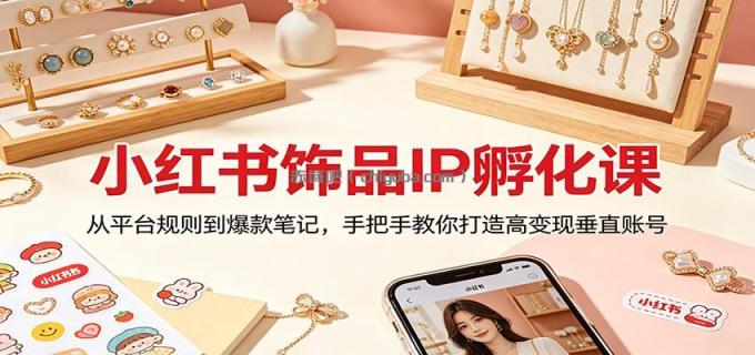 图片[1]-小红书饰品IP孵化课：从平台规则到爆款笔记，手把手教你打造高变现垂直账号-小创项目网