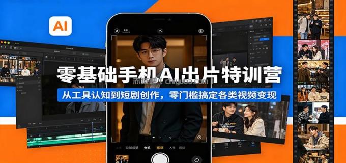 图片[1]-零基础手机AI出片特训营：从工具认知到短剧创作，零门槛搞定各类视频变现-小创项目网