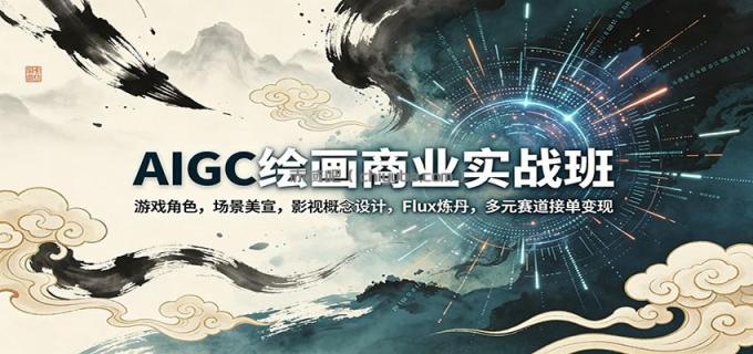 图片[1]-AIGC绘画商业实战班：游戏角色，场景美宣，影视概念设计，Flux炼丹，多元赛道接单变现-小创项目网