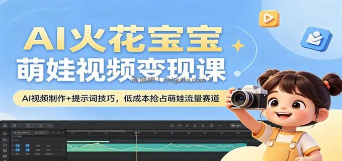 图片[1]-AI火花宝宝萌娃视频变现课：AI视频制作+提示词技巧，低成本抢占萌娃流量赛道-小创项目网