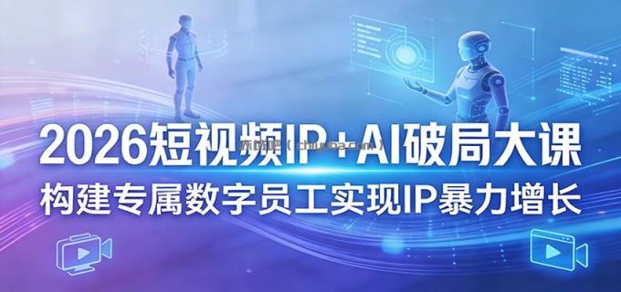 图片[1]-2026短视频IP+AI破局大课，构建专属数字员工实现IP暴力增长-小创项目网