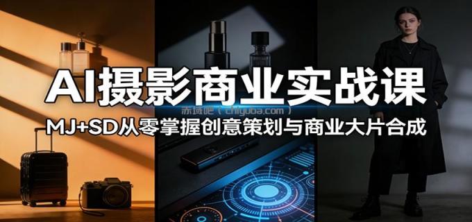 图片[1]-AI摄影商业实战课：MJ+SD从零掌握创意策划与商业大片合成-小创项目网