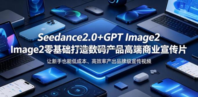 Seedance2.0+GPT Image2零基础打造数码产品高端商业宣传片，让新手也能低成本、高效率产出品牌级宣传视频