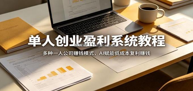 图片[1]-单人创业盈利系统教程：多种一人公司赚钱模式，AI赋能低成本复利赚钱-小创项目网