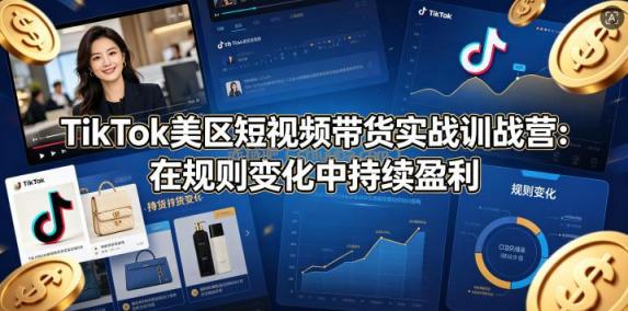 TikTok美区短视频带货实战训战营：在规则变化中持续盈利