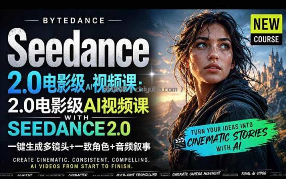 字节跳动的Seedance 2.0 AI电影视频生成制作教程,一键生成多镜头+一致角色+音频叙事-中英字幕