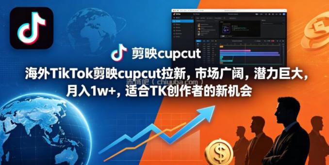 海外TikTok剪映cupcut拉新,市场广阔,潜力巨大,月入1w+,适合TK创作者的新机会