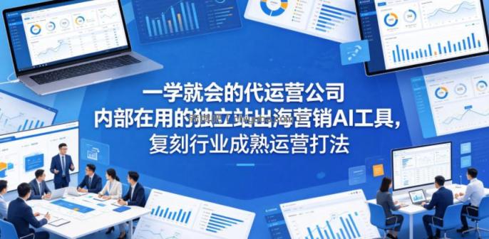一学就会的代运营公司内部在用的独立站出海营销AI工具，复刻行业成熟运营打法