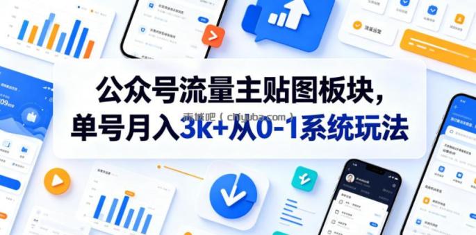 公众号流量主贴图板块，单号月入3k+从0-1系统玩法