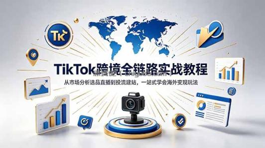 TikTok+独立站跨境基础全套教程，拆解平台盈利逻辑，新手从零跑通变现全流程