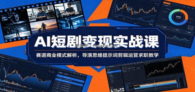 图片[1]-AI短剧变现实战课：赛道商业模式解析，导演思维提示词剪辑运营求职教学-小创项目网
