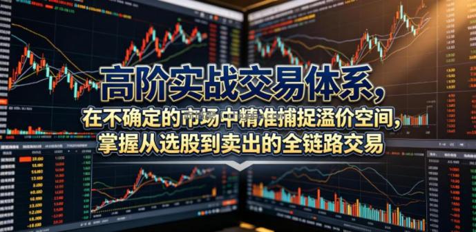 高阶实战交易体系，在不确定的市场中精准捕捉溢价空间，掌握从选股到卖出的全链路交易心法（更新6月）