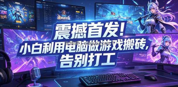 震撼首发！小白利用电脑做游戏搬砖，告别打工【揭秘】