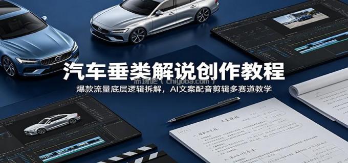 图片[1]-汽车垂类解说创作教程：爆款流量底层逻辑拆解，AI文案配音剪辑多赛道教学-小创项目网