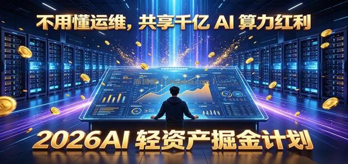 图片[1]-不用懂运维，共享千亿 AI 算力红利，2026AI 轻资产掘金计划-小创项目网