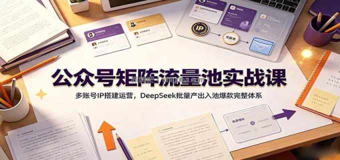 图片[1]-公众号矩阵流量池实战课：多账号IP搭建运营，DeepSeek批量产出入池爆款完整体系-小创项目网