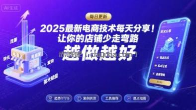 2025-2026最新电商技术每天分享，让你的店铺少走弯路，越做越好(更新26年07月)