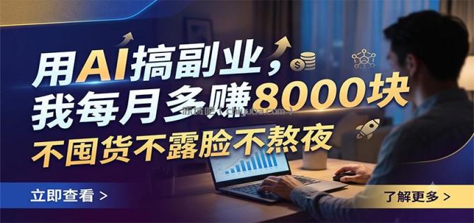 图片[1]-用AI搞副业，我每月多赚8000块，不囤货不露脸不熬夜-小创项目网