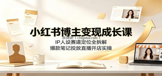 图片[1]-小红书博主变现成长课：IP人设赛道定位全拆解，爆款笔记投放直播开店实操-小创项目网