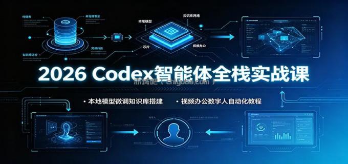 图片[1]-2026 Codex智能体全栈实战课：本地模型微调知识库搭建，视频办公数字人自动化教程-小创项目网