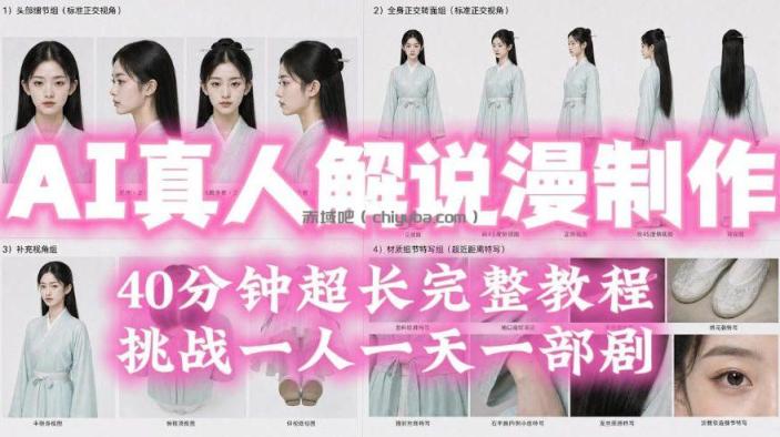 2026年AI真人解说漫剧自动批量化制作教程,40分钟超长完整,自动批量化制作,挑战一人一天一部剧!