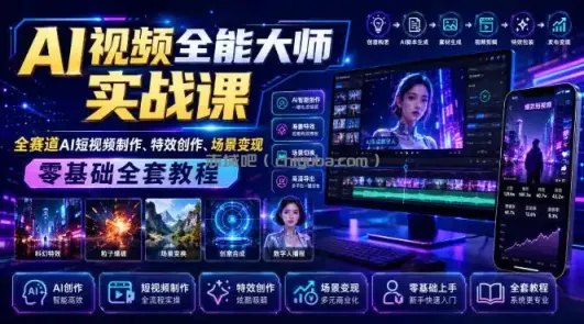 AI视频全能大师实战课｜全赛道AI短视频制作、特效创作、场景变现零基础全套教程