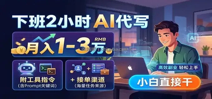图片[1]-下班2小时AI代写，月入1-3万，附工具指令+接单渠道，小白直接干-小创项目网