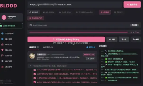 哔哩哔哩b站视频最新下载工具，支持合集下载，字幕、声音下载，BLDDD