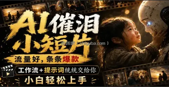 AI催泪小短片，流量好，条条爆款，工作流+提示词统统交给你，小白轻松上手