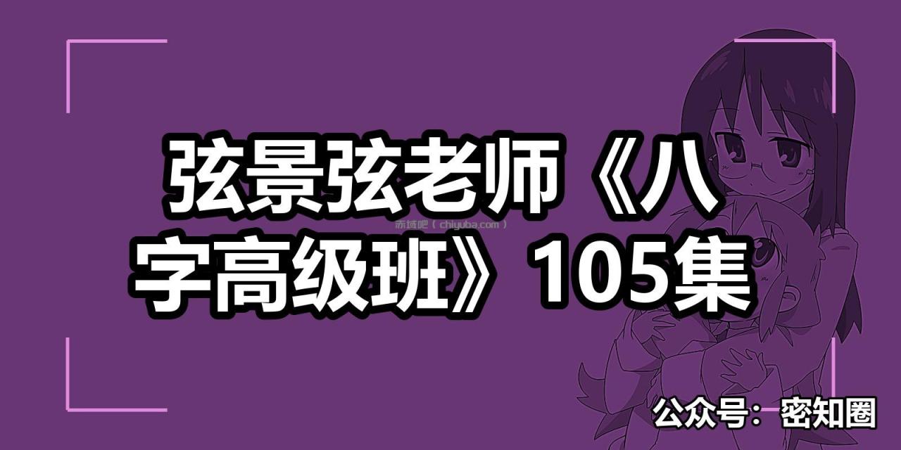 弦景弦老师《八字高级班》105集