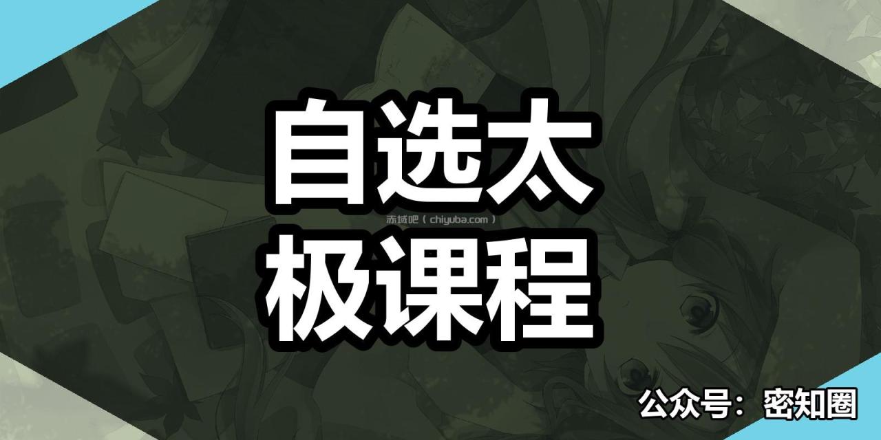 自选太极课程 自选太极课程