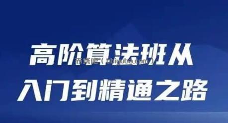 高阶算法学习视频教程：从入门到精通