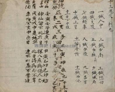 中医古籍手抄本：鬼门十三针法解析